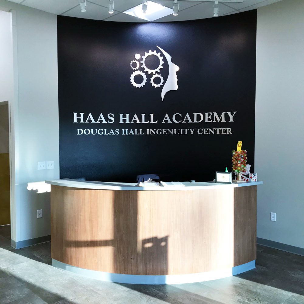 Haas Hall Academy Interior Arkansas Sign Banner